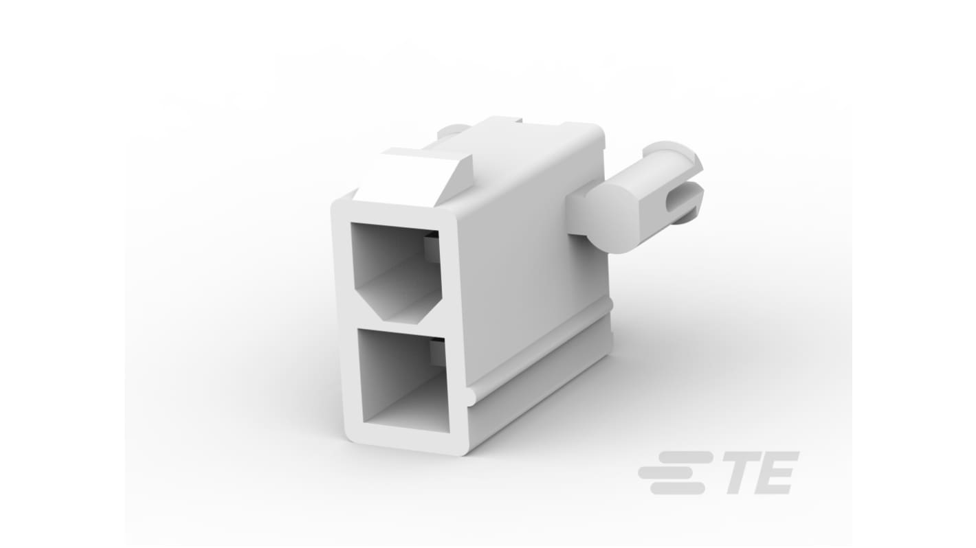 TE Connectivity VAL-U-LOK Series Vertical Board Mount PCB Header, 2 Contact(s), 4.2mm Pitch, 2 Row(s), Shrouded