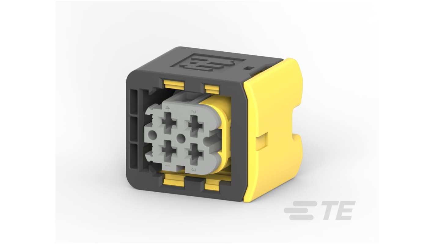 TE Connectivity, 2-1418390-1, 2-141 Receptacle 4 Way Housing For Female Terminals for use with Automotive Housings