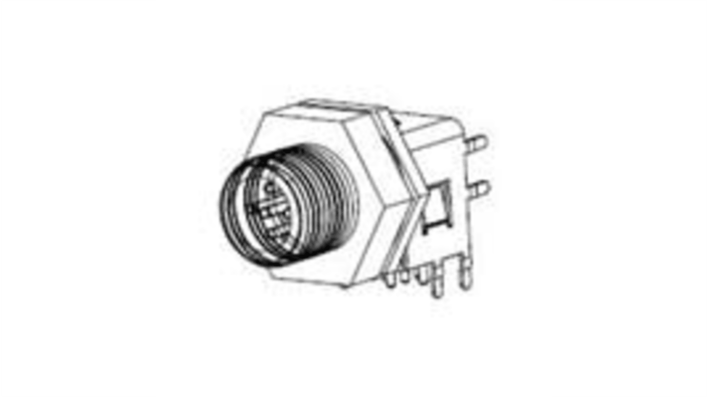 Molex Industrial Circular Connectors, 5 Contacts, Panel Mount, M14 Connector, Socket, Female, IP67, 120070 Series