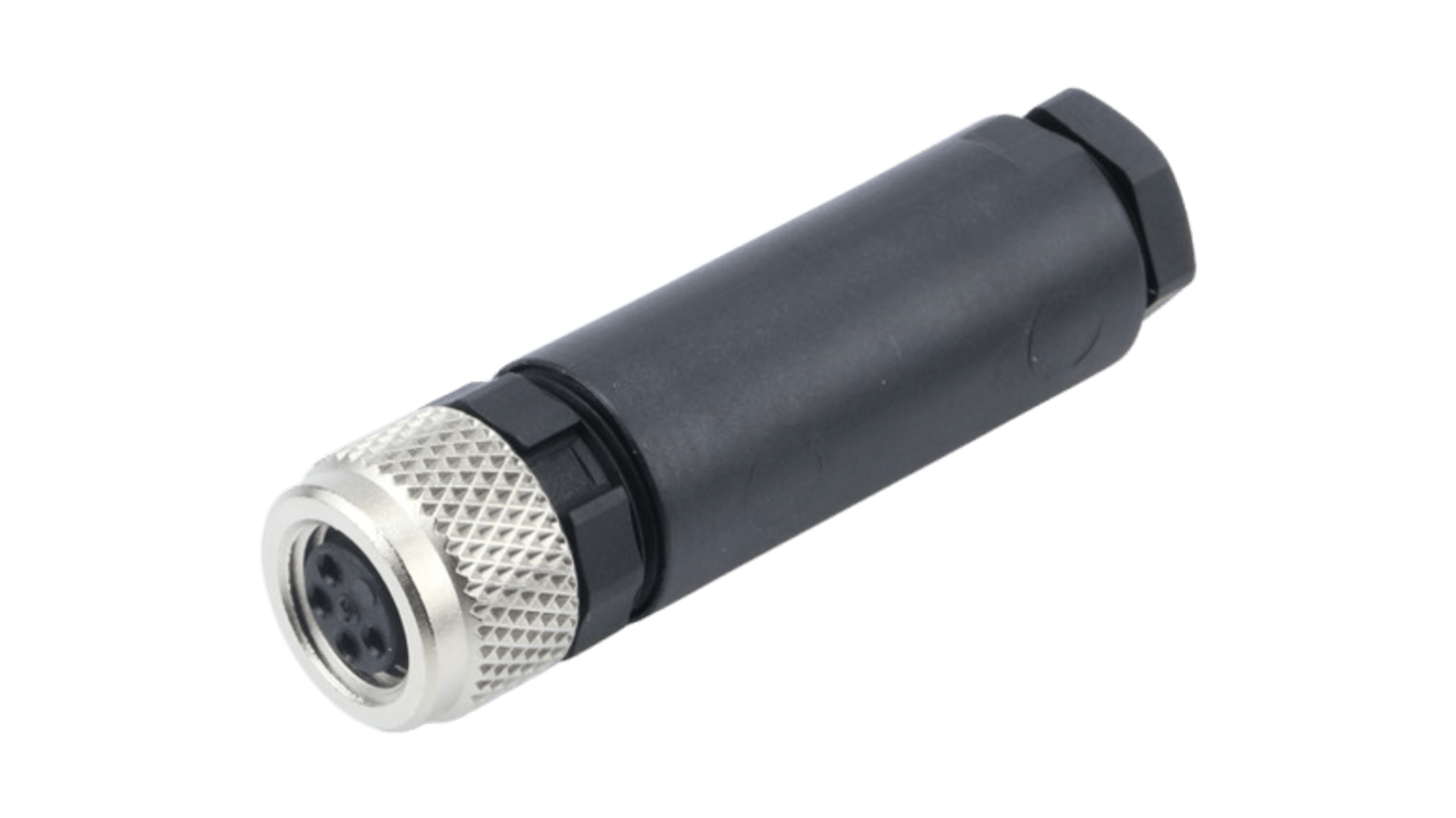 Molex Industrial Circular Connectors, 4 Contacts, Threaded Mount, M8 Connector, Socket, Female, IP67, 120091 Series