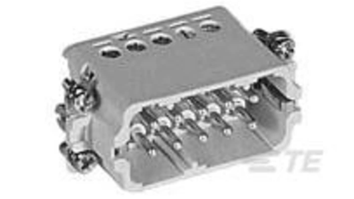 TE Connectivity 1103 Series Vertical Through Hole PCB Header, 10 Contact(s), 1 Row(s), Unshrouded
