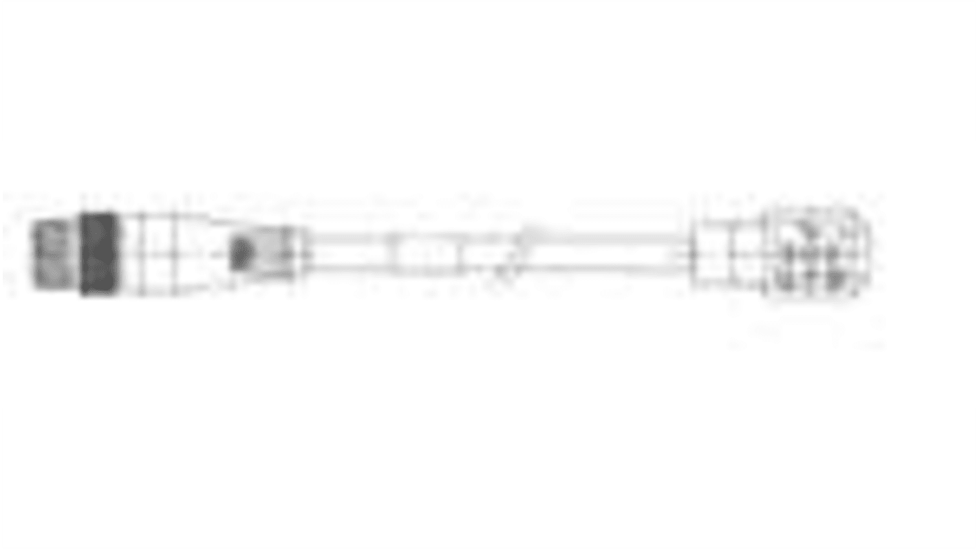 Molex Straight Male M12 to Right Angle Male Cordset, 2m