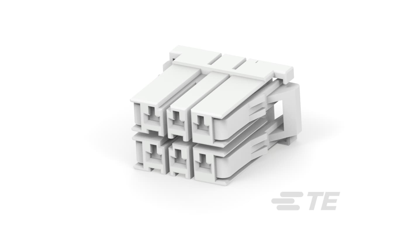 TE Connectivity Dynamic 3000 Series Series Vertical Cable Mount PCB Header, 6 Contact(s), 5.08mm Pitch, 2 Row(s),