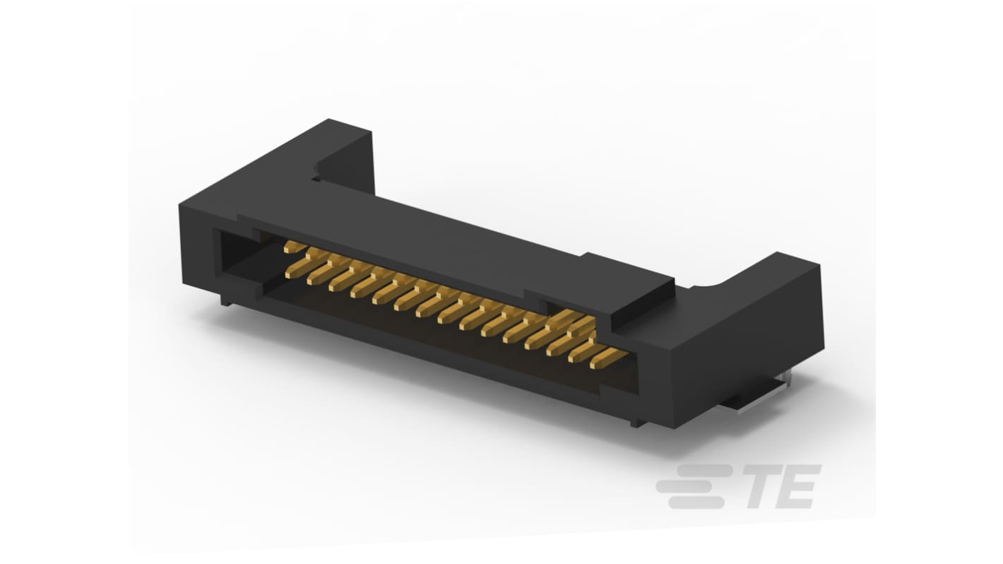 TE Connectivity AMPMODU 50/50 Grid Series Right Angled Surface Mount PCB Header, 90 Contact(s), 1.27mm Pitch, 2 Row(s),