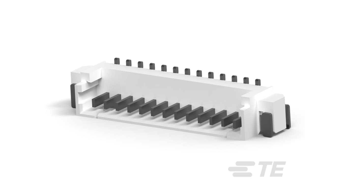 TE Connectivity AMP HPI Series Vertical Board Mount PCB Header, 13 Contact(s), 1.25mm Pitch, 1 Row(s), Shrouded,