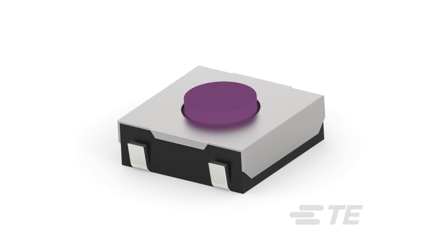 TE Connectivity Black Round Tactile Switch, SPST 50mA 0.5mm Surface Mount