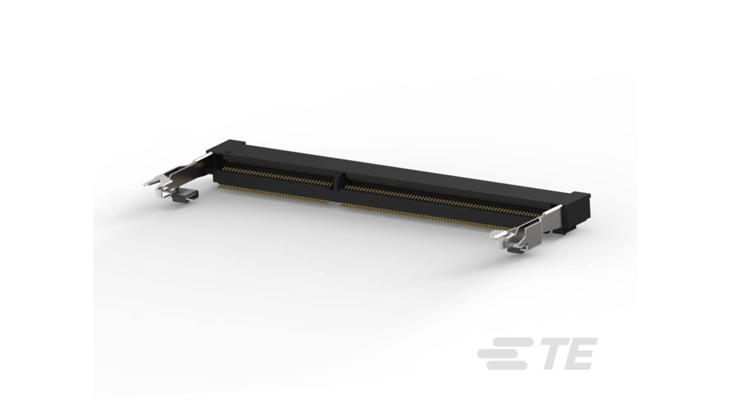 TE Connectivity 0.6mm Pitch 204 Way, Right Angle Board Mount Mount DDR3 DIMM Socket ,1.5 V ,500mA