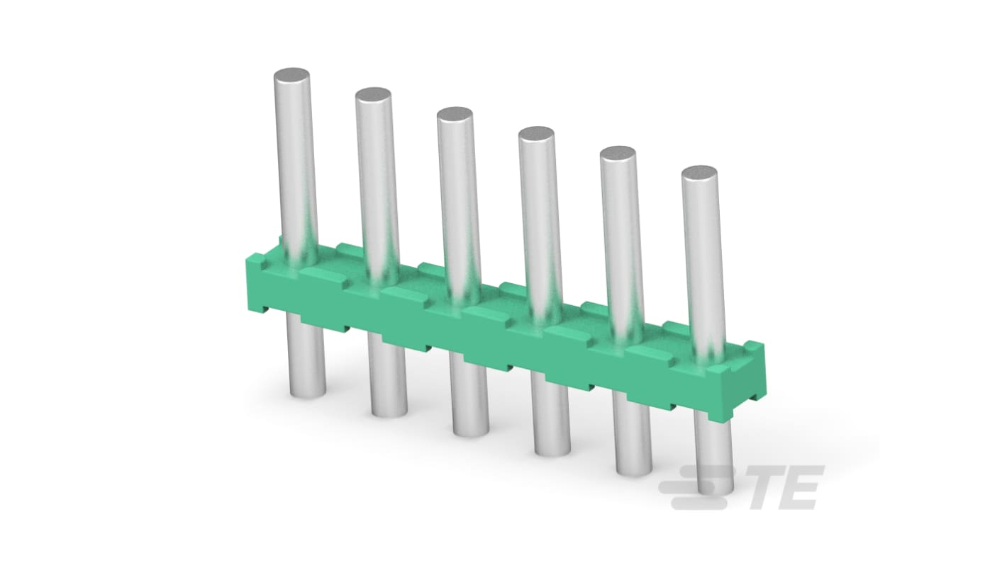 TE Connectivity, 3.5mm Pitch, Buchanan, 6 Way, Vertical, Pluggable Terminal Block, Header, Board Mount, Through Hole