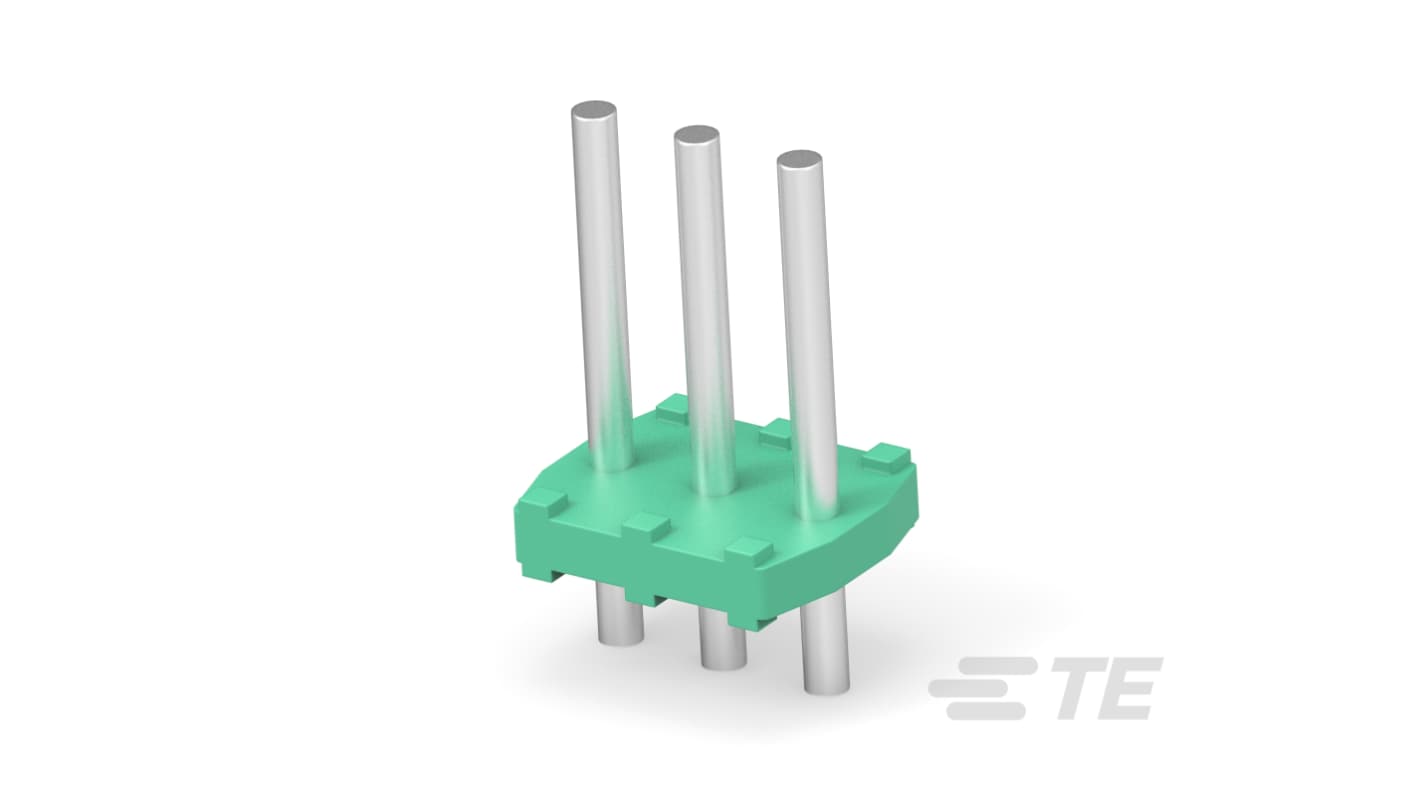 TE Connectivity, 3.5mm Pitch, Buchanan, 3 Way, Vertical, Pluggable Terminal Block, Header, Board Mount, Through Hole