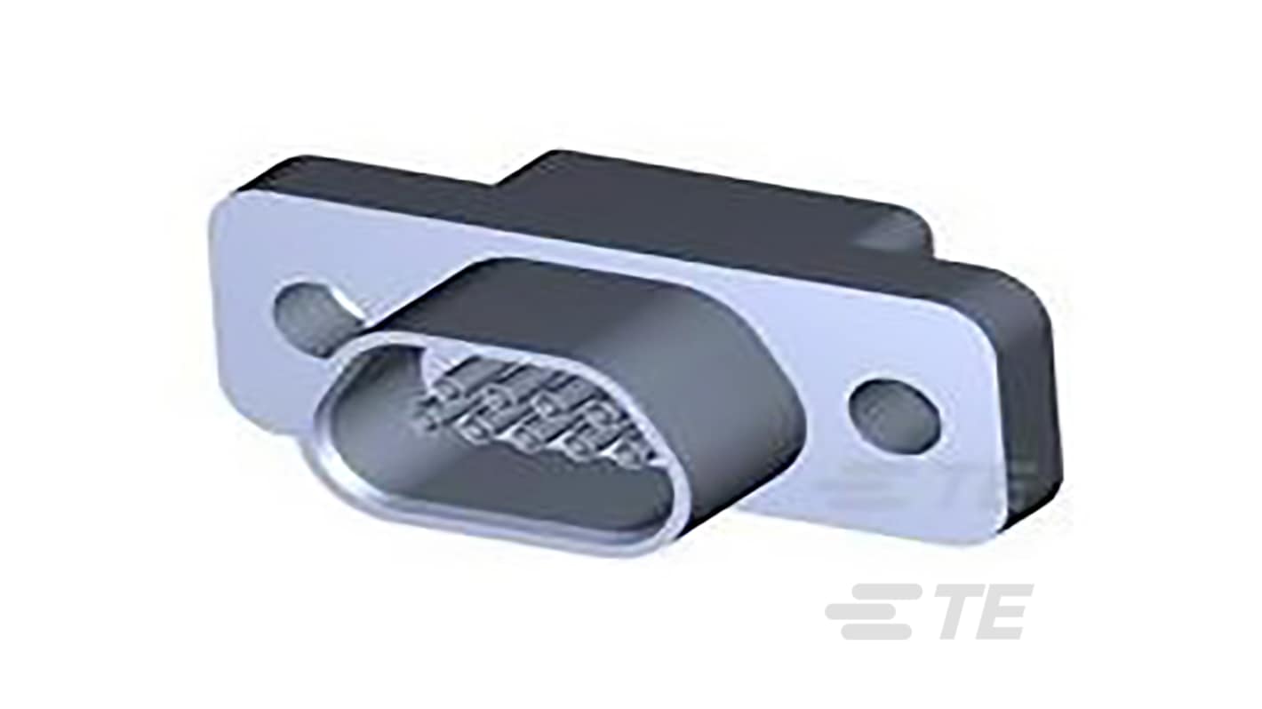 TE Connectivity Microdot 100 Way Panel Mount D-sub Connector Plug, 1.27mm Pitch, with Screw Holes