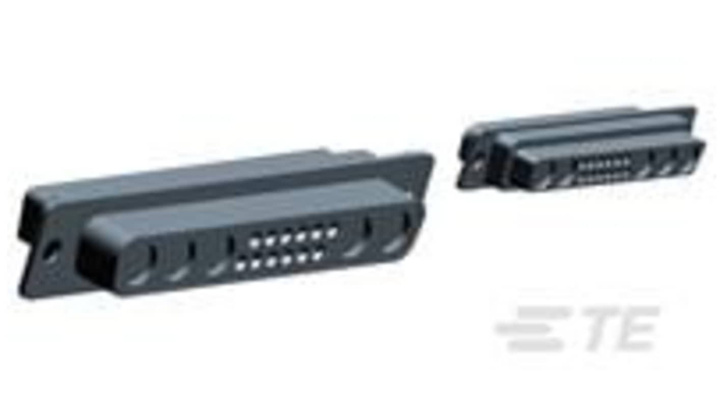 TE Connectivity AMPLIMITE 17 Way Panel Mount D-sub Connector Socket, 2.77mm Pitch, with Screw Holes