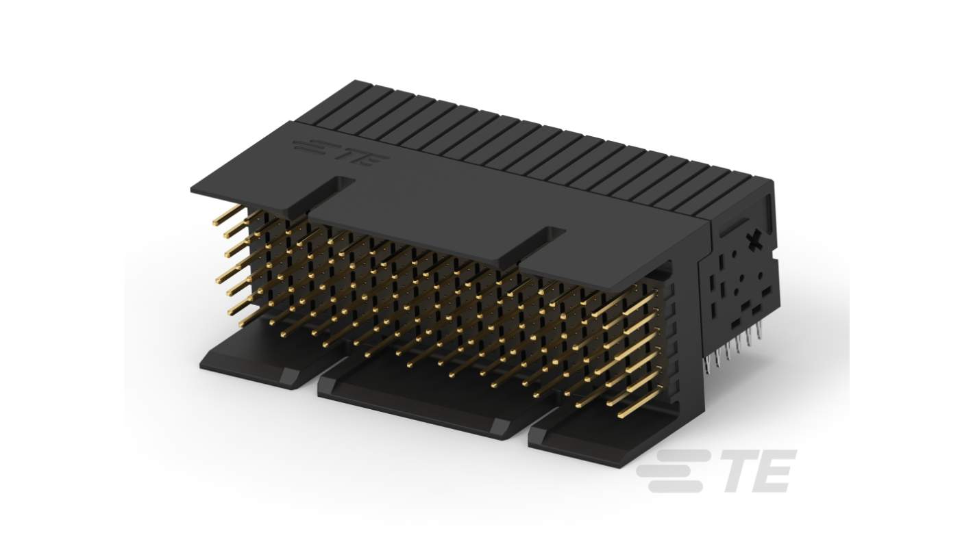 TE Connectivity Fortis Zd Series Right Angle Panel Mount PCB Header, 180 Contact(s), 0.08mm Pitch, 9 Row(s), Shrouded