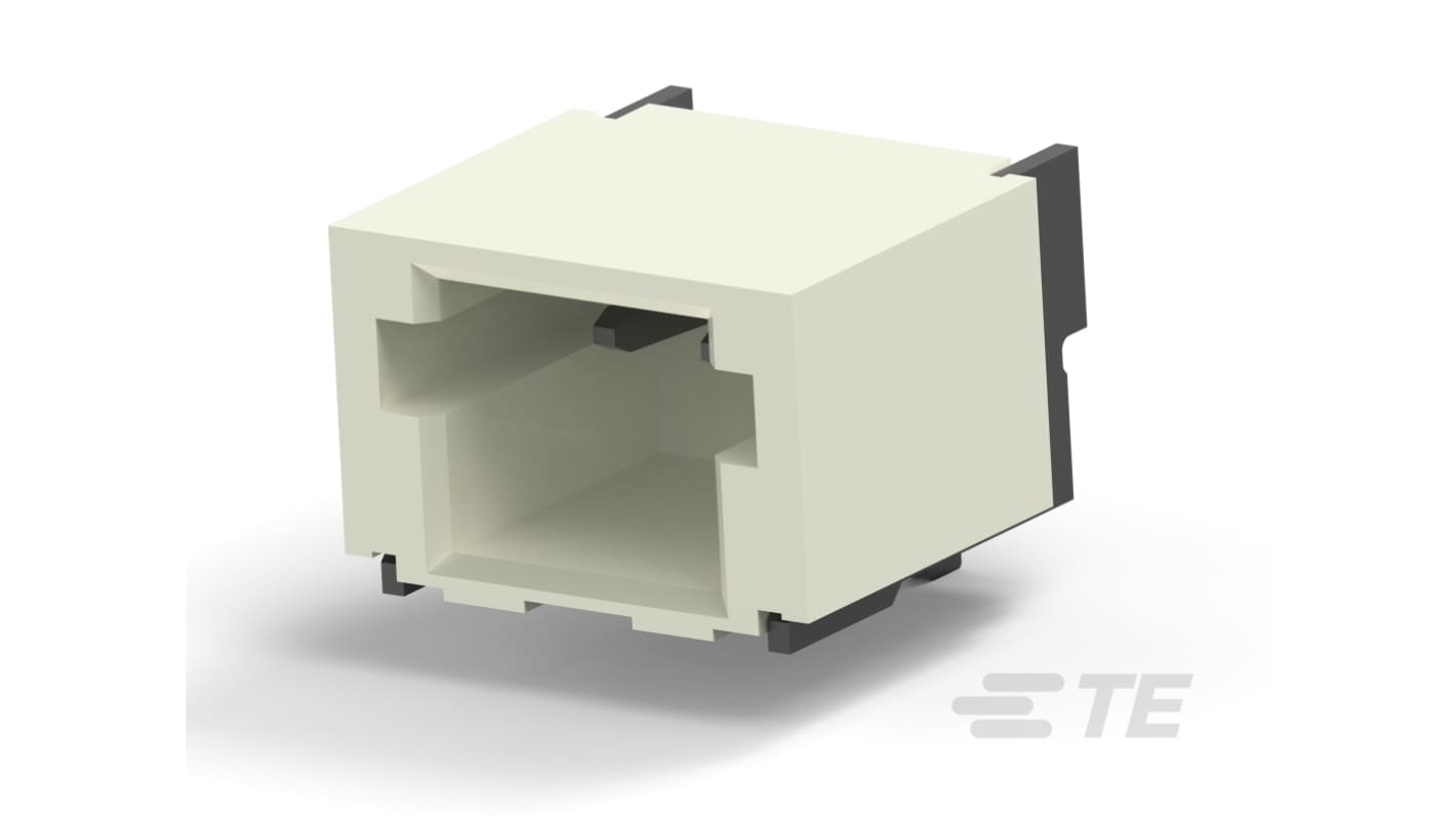 TE Connectivity AMP HPI Series Vertical Board Mount PCB Header, 2 Contact(s), 1mm Pitch, 1 Row(s), Shrouded