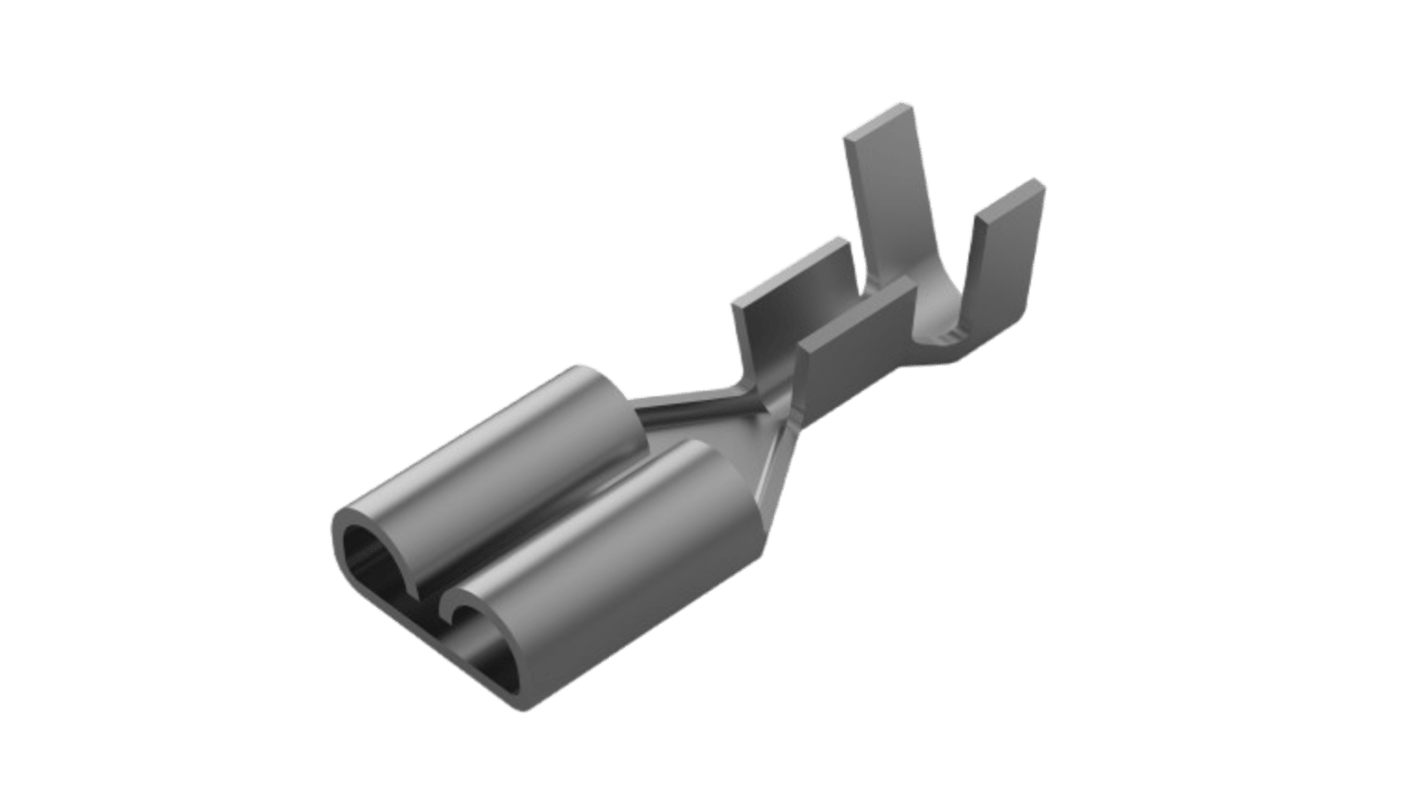 TE Connectivity FASTON 205 Series Receptacle Crimp Contact, 22AWG Min, 18AWG Max