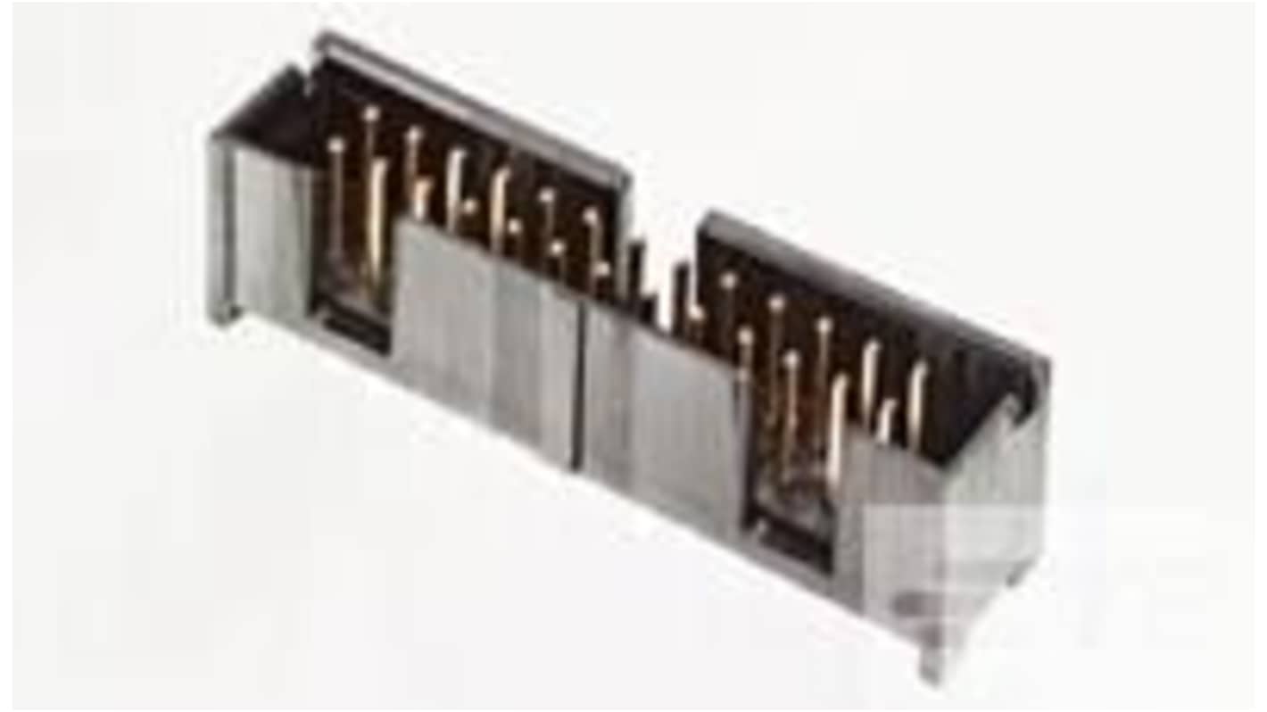 TE Connectivity 2812 Series Vertical Board Mount PCB Header, Shrouded