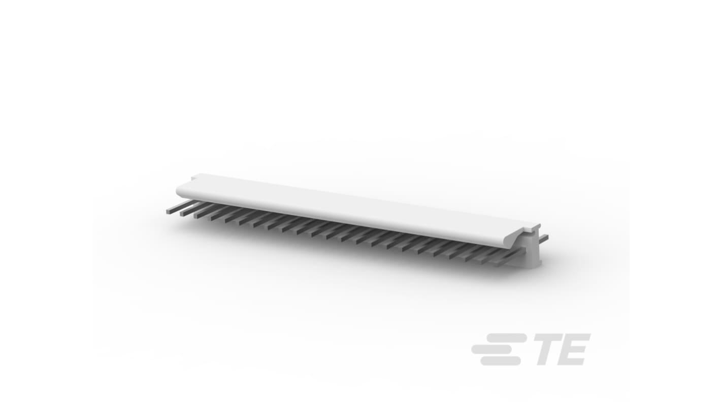 TE Connectivity MTA 100 Series Vertical Board Mount PCB Header, 23 Contact(s), 2.54mm Pitch, 1 Row(s), Shrouded