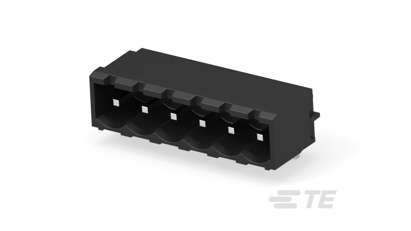 TE Connectivity, 5mm Pitch, Buchanan, 6 Way, Right Angled, Pluggable Terminal Block, Header, Board Mount, Solder,