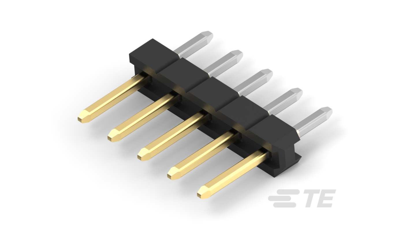 TE Connectivity AMPMODU Series Vertical Through Hole PCB Header, 6 Contact(s), 2mm Pitch, 1 Row(s), Unshrouded