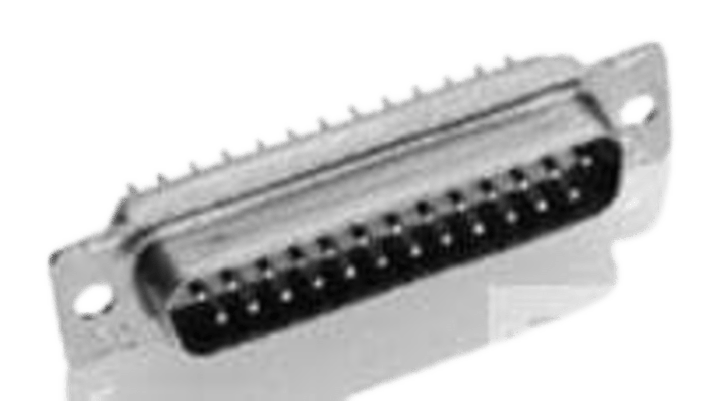 TE Connectivity AMPLIMITE 9 Way Vertical Board Mount D-sub Connector Receptacle, 2.77mm Pitch