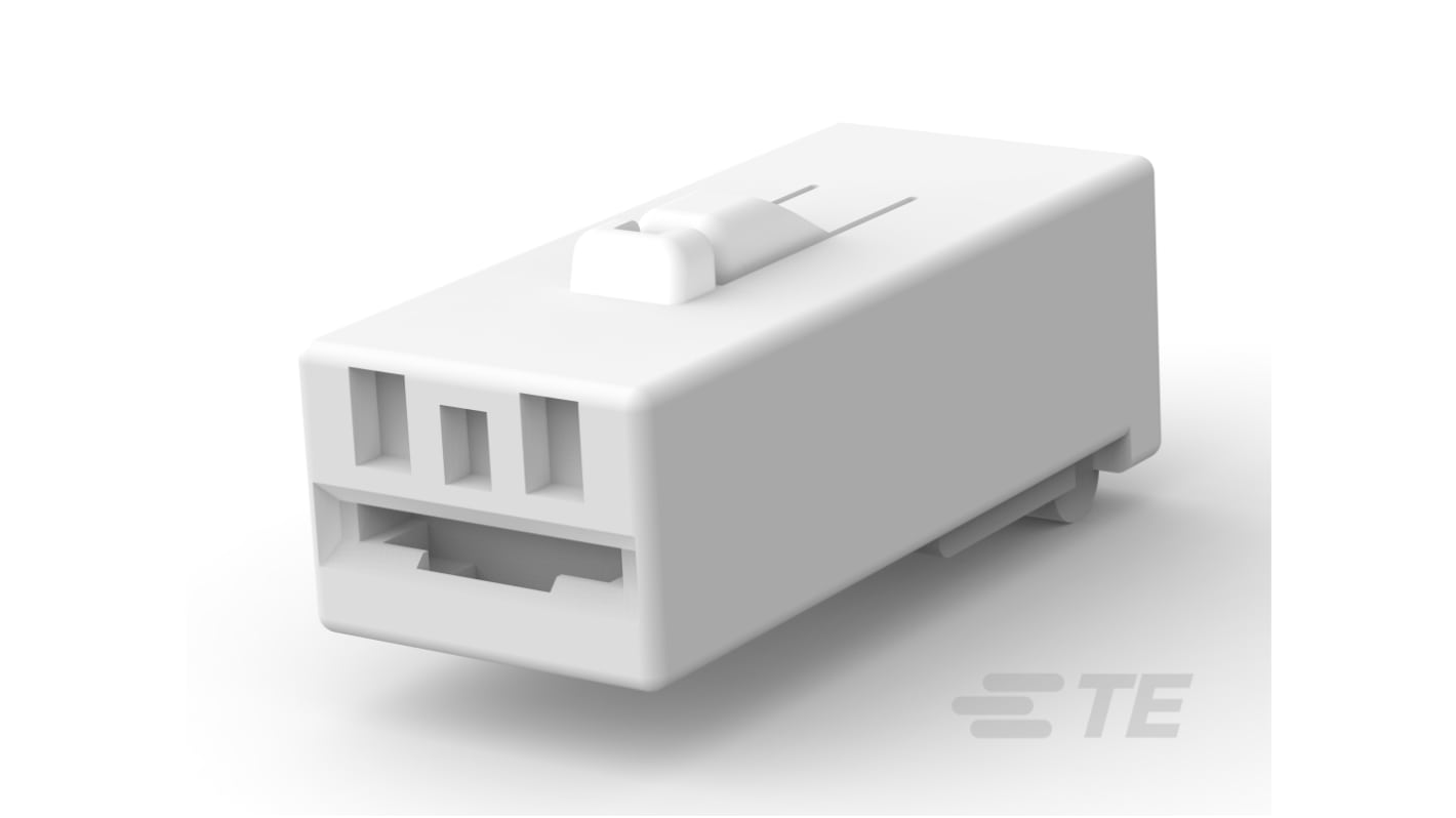 TE Connectivity, Positive Lock 250 1 Way Nylon 66 Crimp Terminal Housing, Natural