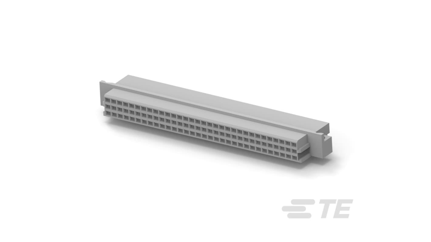 TE Connectivity, 148292-5 2.54mm Pitch Connector Backplane Connector, Female, Right Angle, 16 Column, 3 Row, 96 Way,