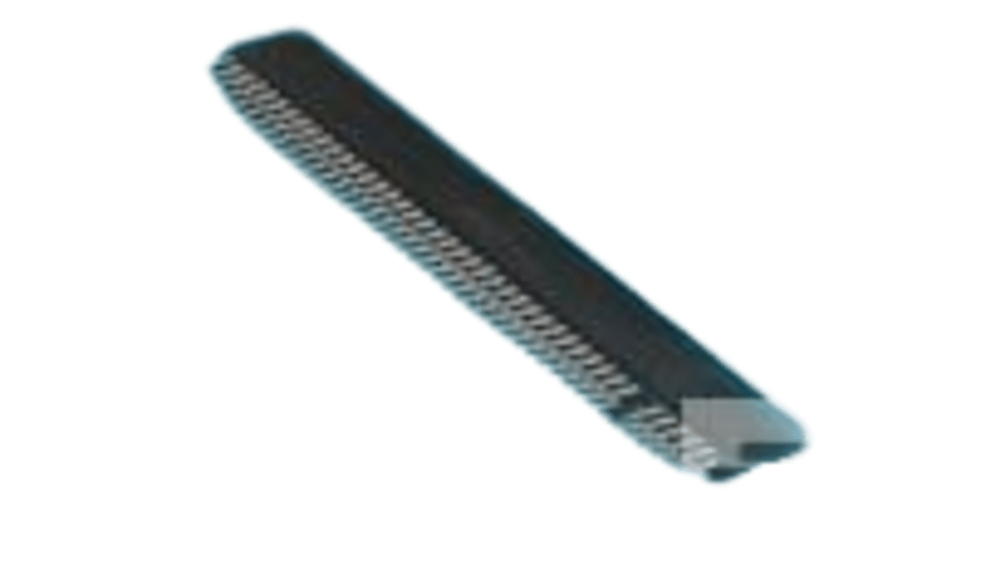 TE Connectivity 1-530844-8 Series Vertical Edge Connector, Board Mount, 3.18mm Pitch, 2-Row, Through Hole Termination