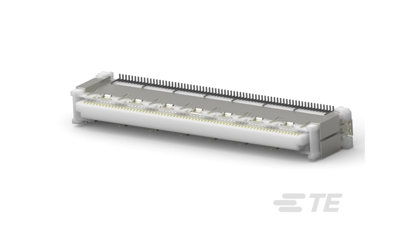 TE Connectivity AMPMODU Series Vertical Board Mount PCB Socket, 160-Contact, 2-Row, 0.6mm Pitch, Surface Mount