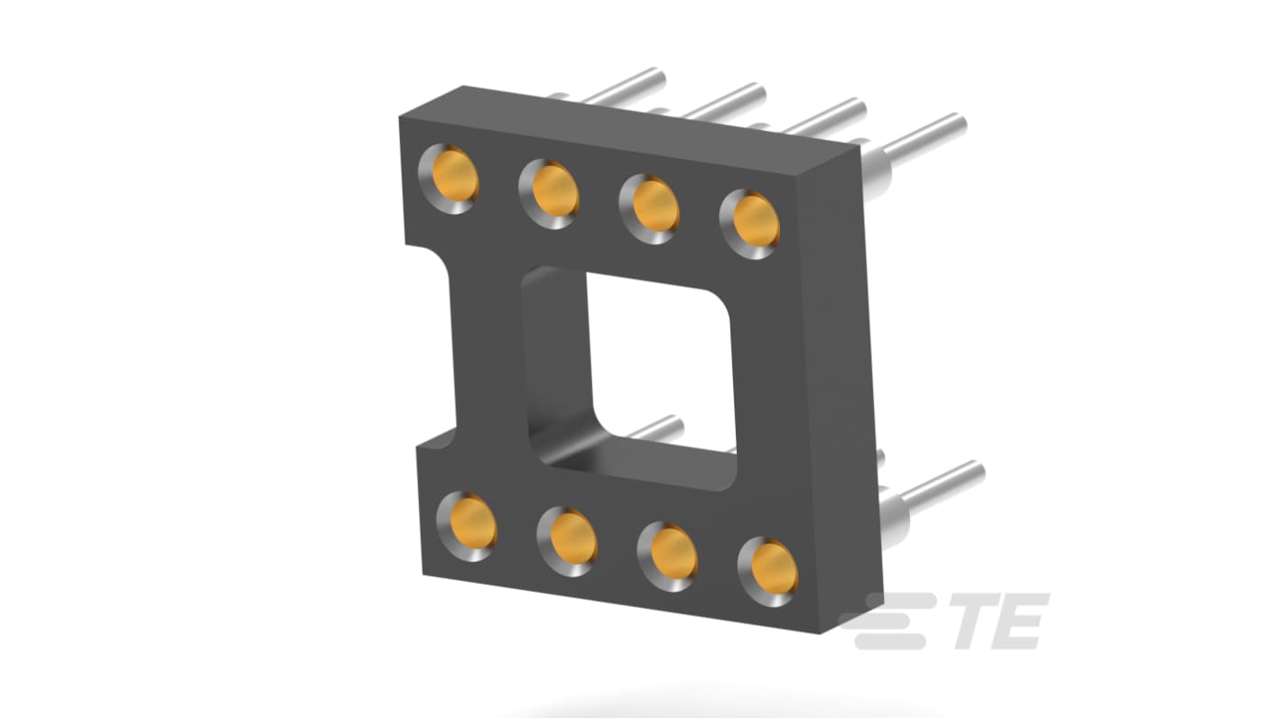 TE Connectivity IC插座, Box &amp; Tube, Tube, 8触芯, 2.54mm节距, 2行, SMT安装