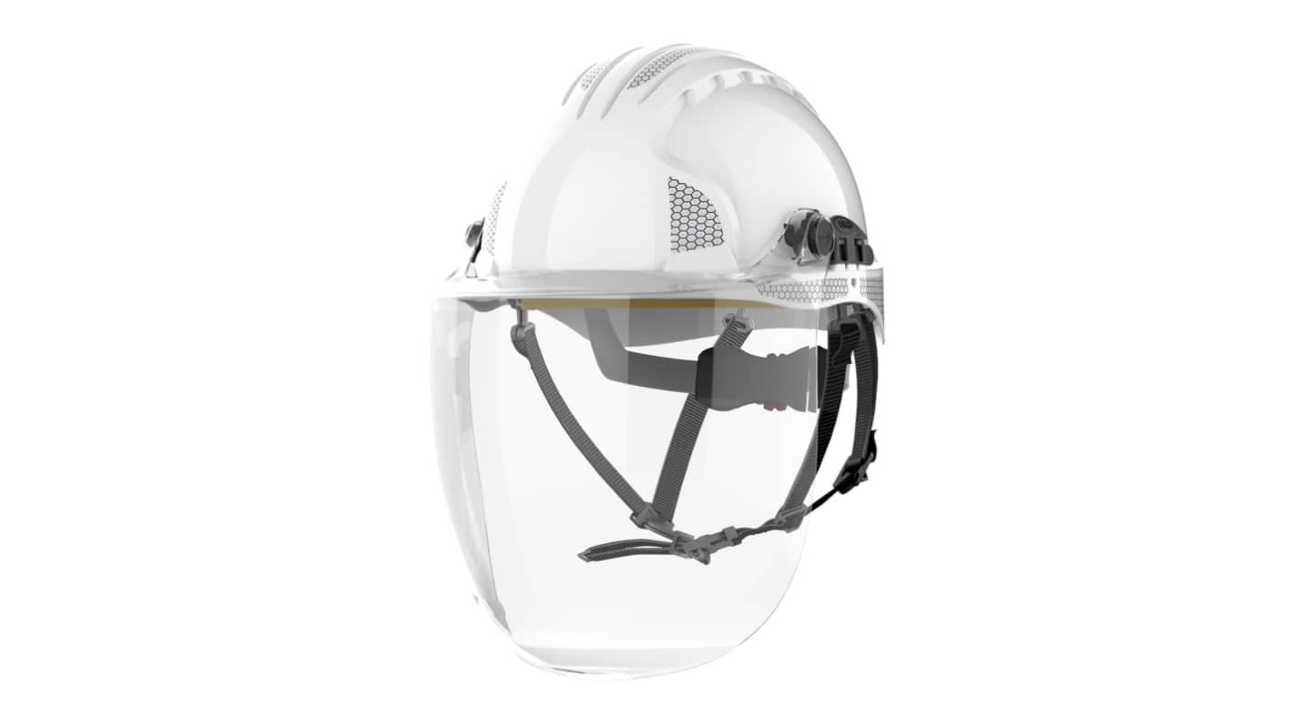 JSP EVOGuard White Hard Hats with Chin Strap, AdjustableVentilated