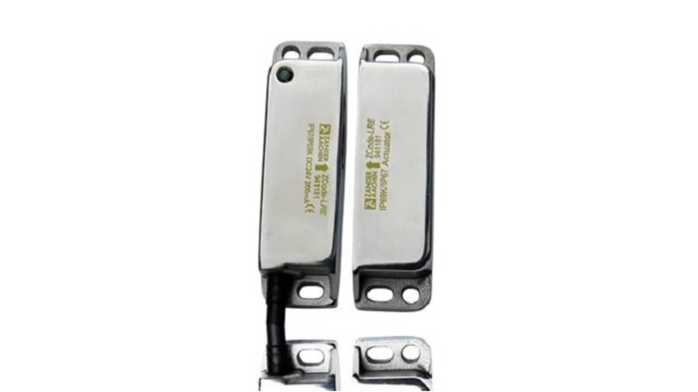 ZANDER AACHEN ZCode-LRE Series Sliding Block for Mounting RFID Non-Contact Safety Switch, 24V dc, Stainless Steel
