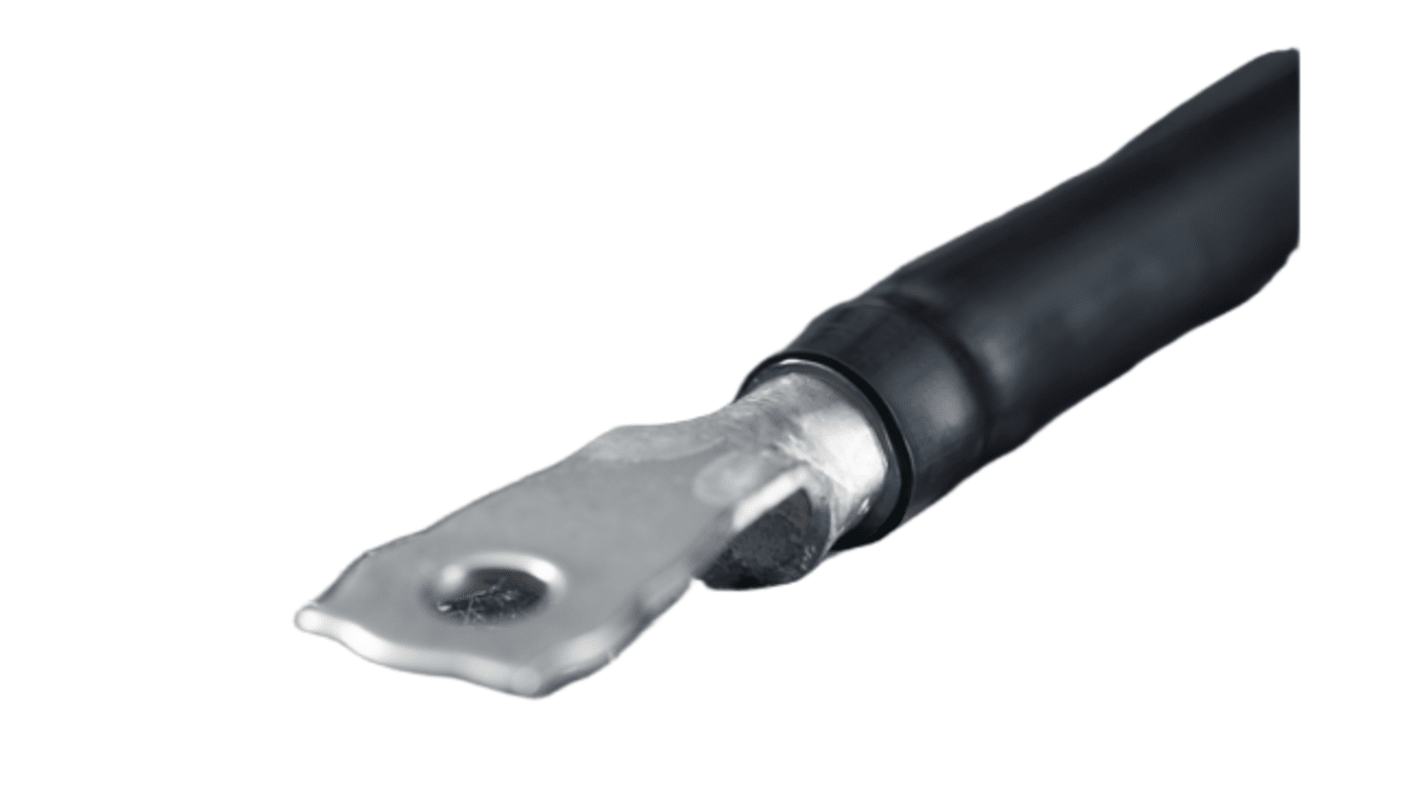 HellermannTyton Adhesive Lined Heat Shrink Tubing, Black 24mm Sleeve Dia. x 30m Length 3:1 Ratio, TAN32 Series