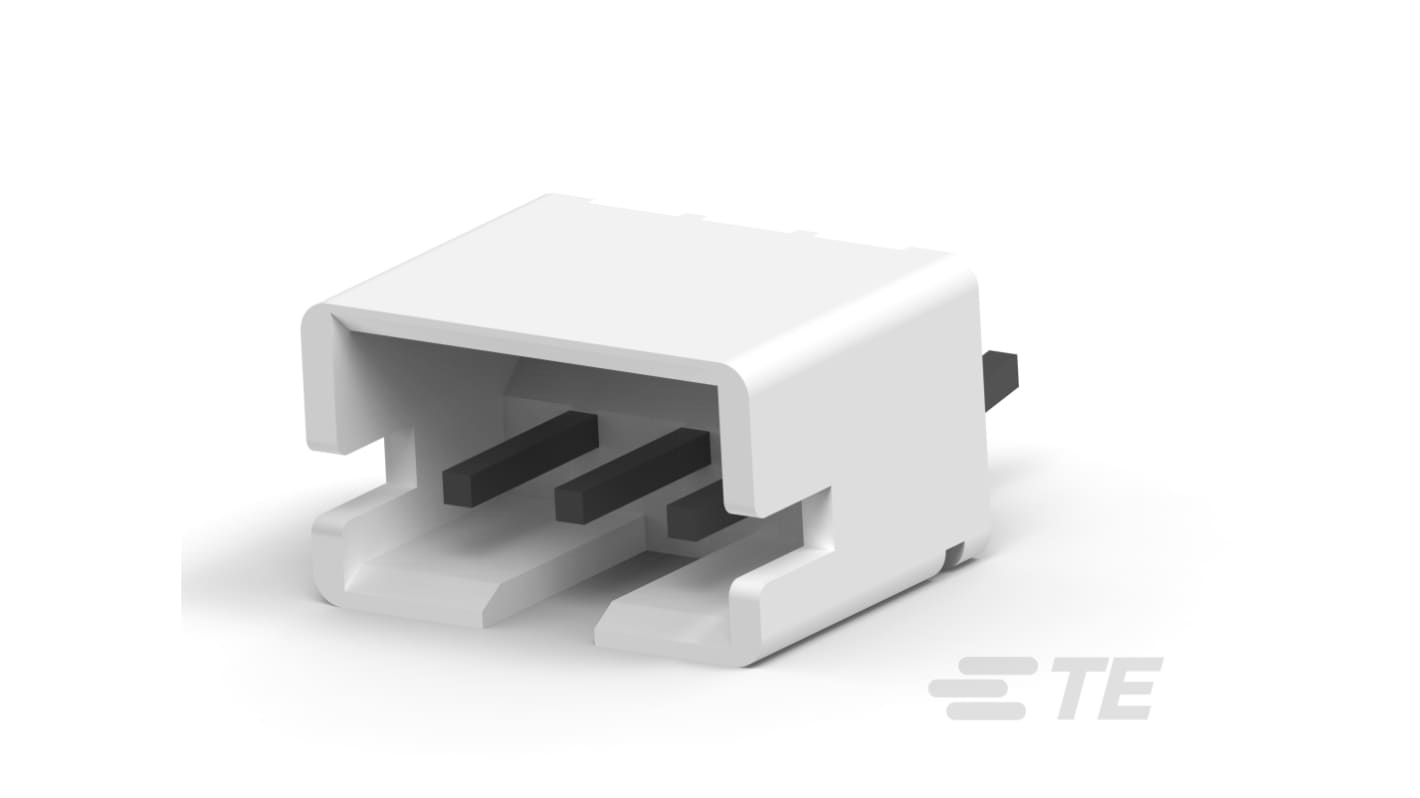 TE Connectivity 440054-3 Series Vertical PCB Mount PCB Header, 3 Contact(s), 2mm Pitch, 1 Row(s), Shrouded, Unshrouded