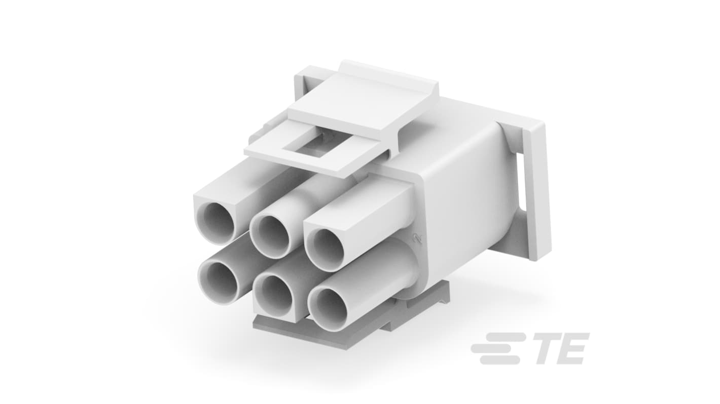 TE Connectivity, MATE-N-LOK Female PCB Header, 6.35mm Pitch, 3 Way, 1 Row