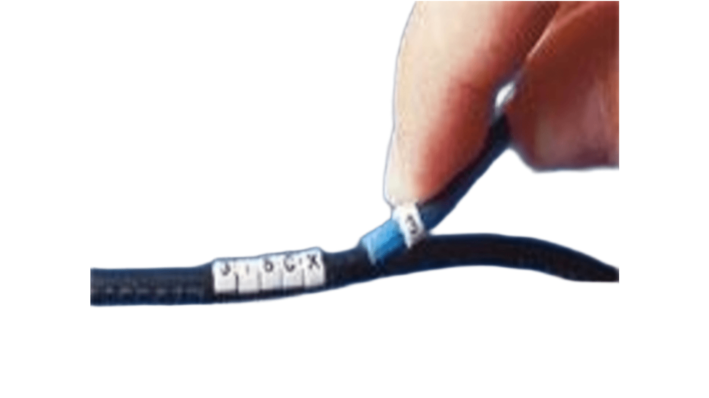 TE Connectivity STD 01 Snap On Cable Marker, Yellow, Pre-printed "B", 1 – 1.4mm Cable, for Pre Printed Cable Markers,