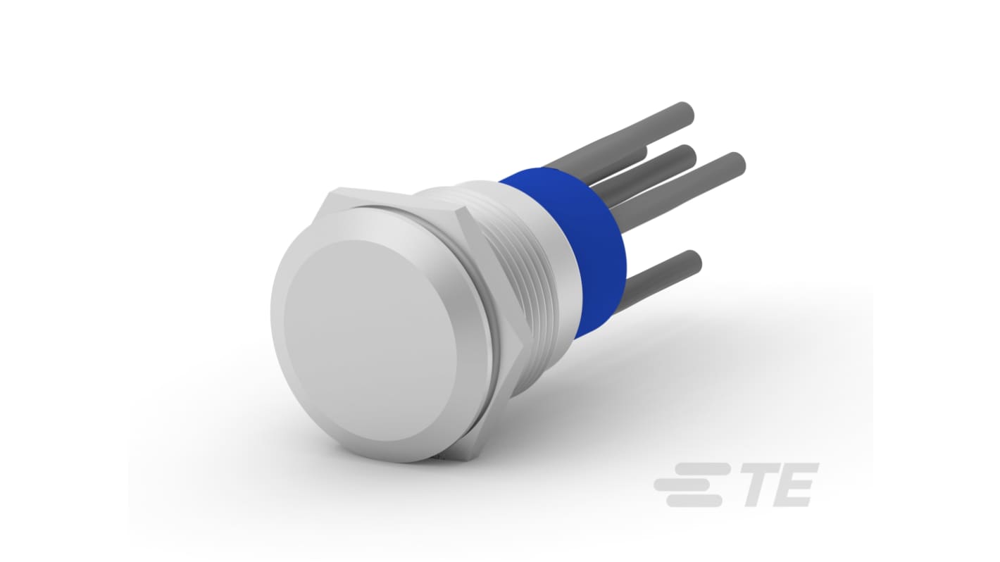 TE Connectivity Alcoswtich Series Illuminated Push Button Switch, On-Off, Bushing, SPST, 250V, IP67