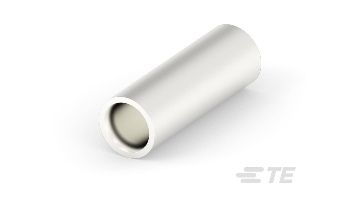 TE Connectivity, SOLISTRAND Butt Splice Splice Connector, Uninsulated, Silver 6 AWG