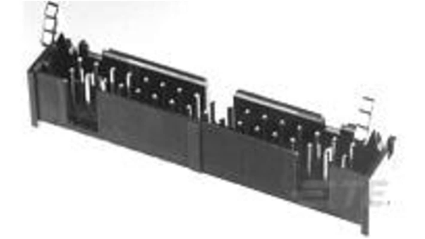 TE Connectivity 3-1761 Series Vertical Board Mount PCB Header, 64 Contact(s), 2.54mm Pitch, 2 Row(s), Shrouded
