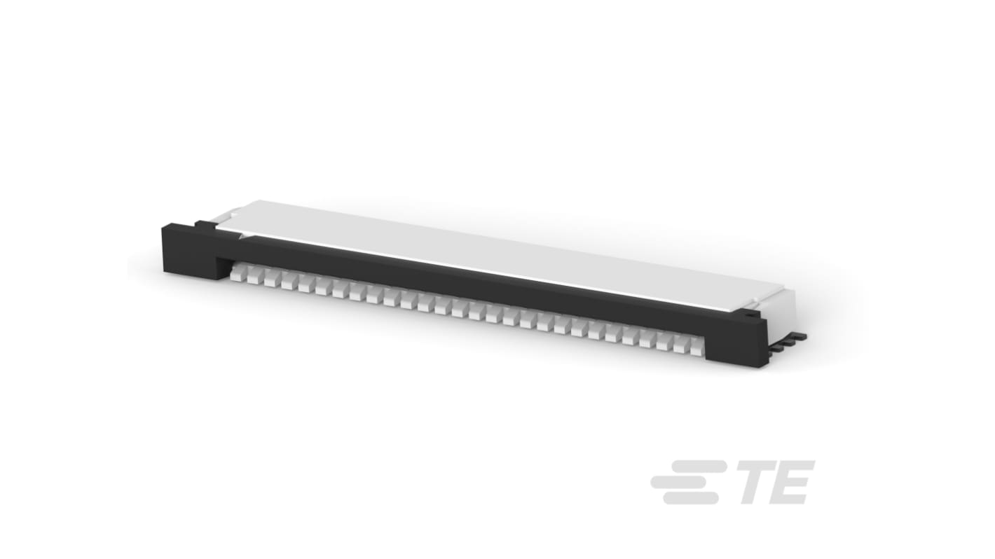 TE Connectivity FPC连接器, 公插, 27p, 1mm间距, 电路板安装, 直角, FPC系列