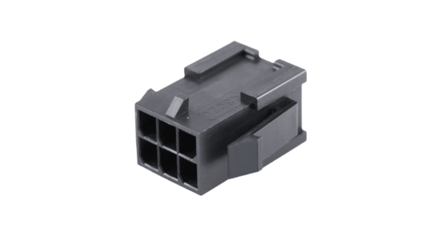Molex, 43020 Plug Connector Housing, 3mm Pitch, 6 Way, 2 Row