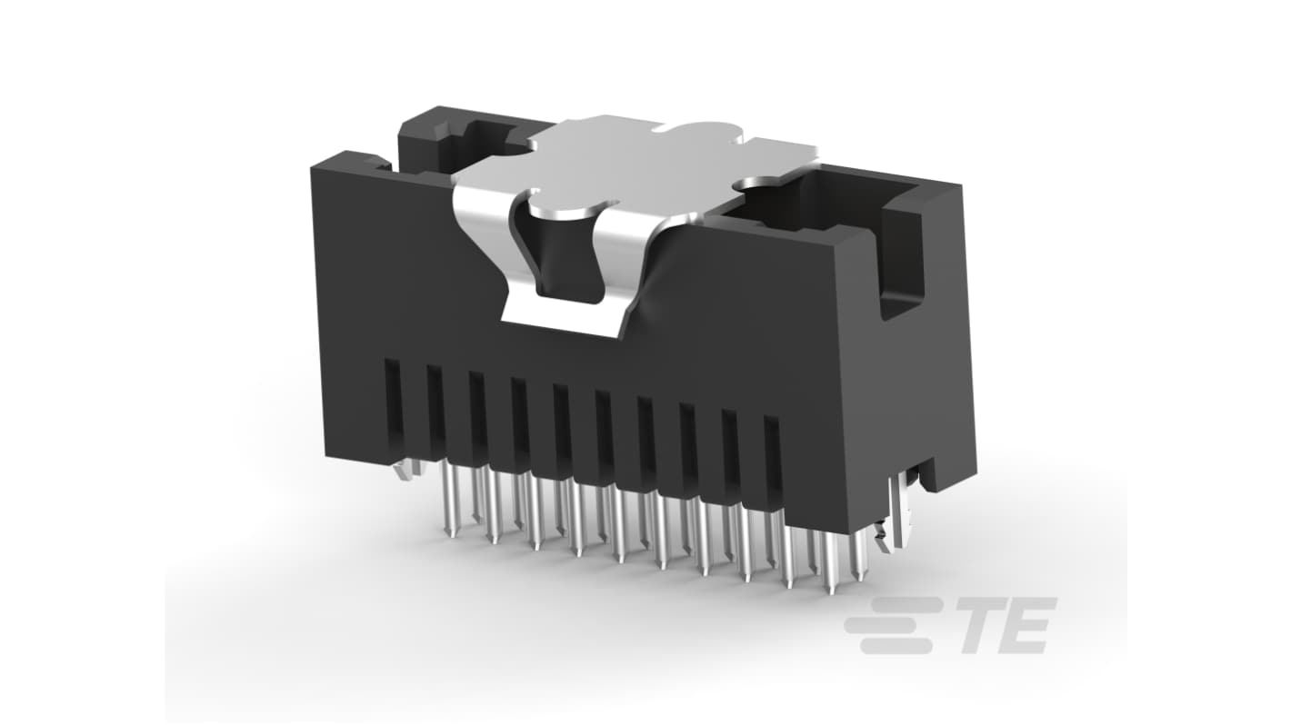 TE Connectivity 5-2267259 Series Straight Board Mount PCB Header, 10 Contact(s), 1.27mm Pitch, Shrouded