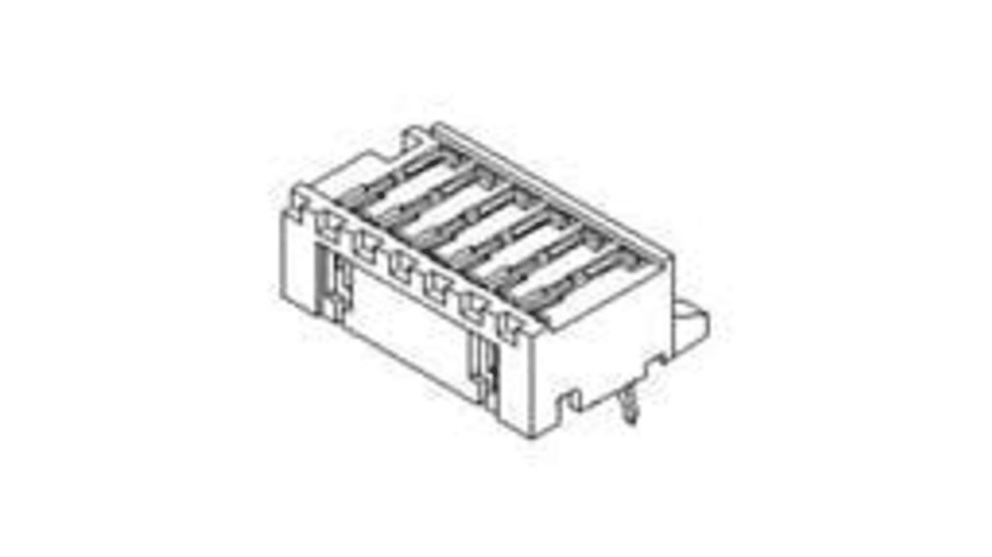 Gniazdo PCB 6 -pinowe raster: 2mm Gniazdo do montażu na płytce drukowanej