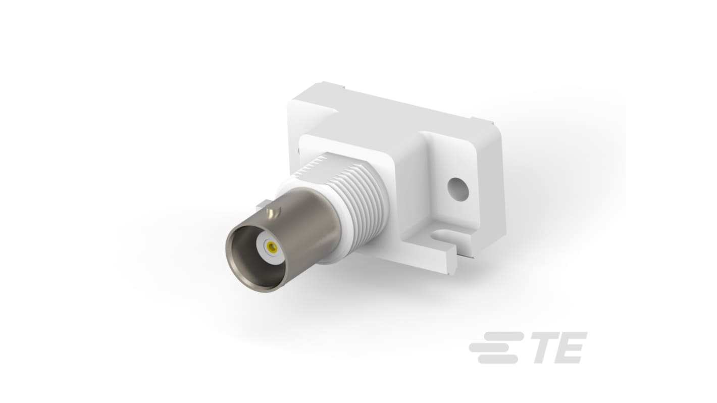 TE Connectivity 5226 Series, Plug Panel Mount BNC Connector, 50Ω, PCB Termination, Right Angle Body