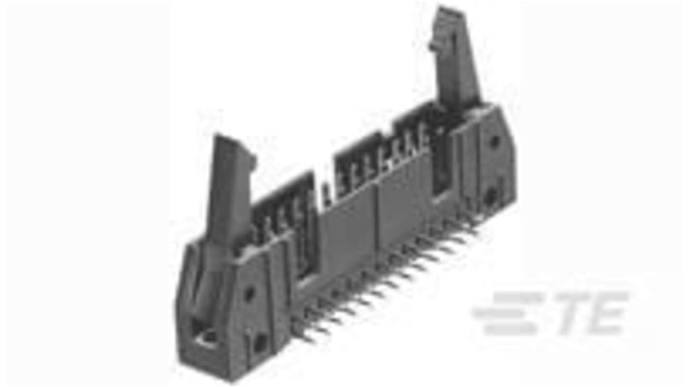 TE Connectivity 2-9645 Series Right Angle Board Mount PCB Header, 20 Contact(s), 2.54mm Pitch, 2 Row(s), Shrouded