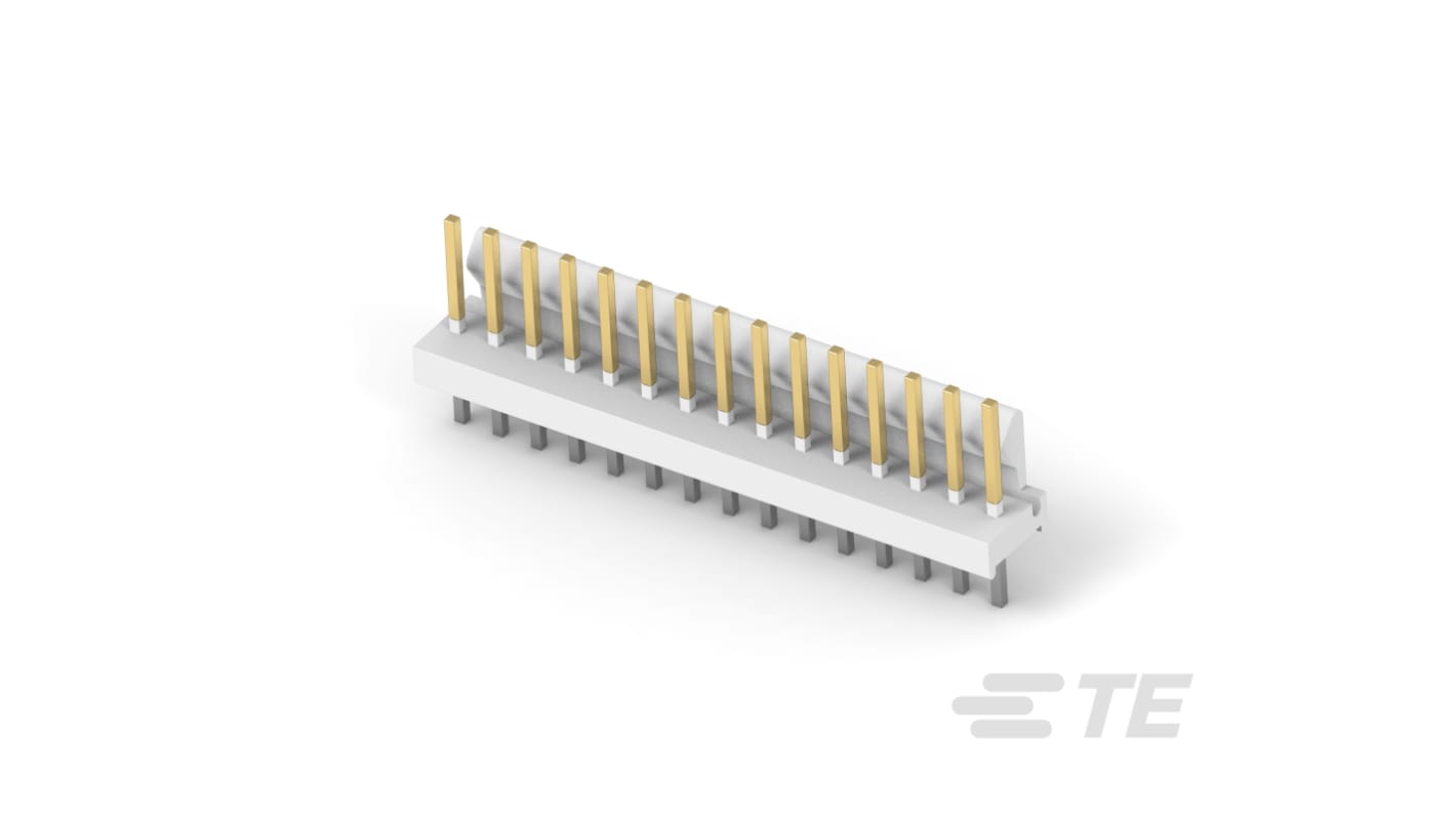 TE Connectivity MTA 100 Series Vertical Cable Mount PCB Header, 15 Contact(s), 2.54mm Pitch, 1 Row(s), Shrouded