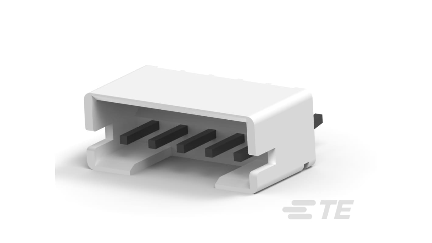 TE Connectivity AMP HPI Series Vertical Board Mount PCB Header, 5 Contact(s), 2mm Pitch, 1 Row(s), Shrouded