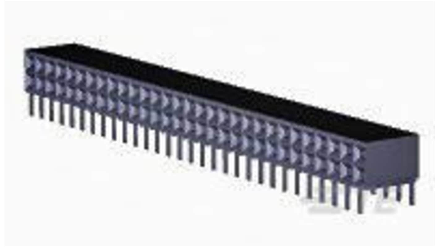 TE Connectivity AMPMODU Series Right Angled Board Mount PCB Header, 60 Contact(s), 2.54mm Pitch, 2 Row(s)