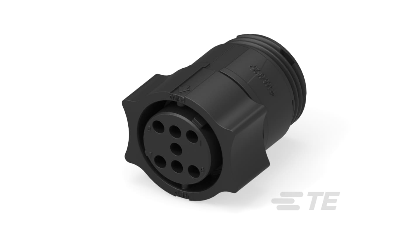 TE Connectivity Industrial Circular Connectors, 7 Contacts, Free Hanging, Plug, Male, CPC Series
