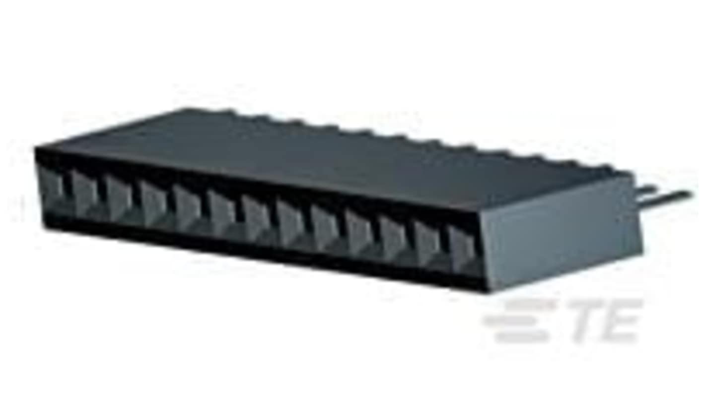 TE Connectivity AMPMODU Series Vertical Board Mount PCB Header, 13 Contact(s), 2.54mm Pitch, 1 Row(s), Shrouded,