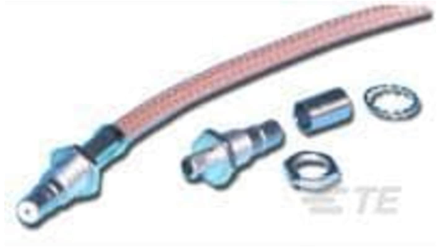TE Connectivity 1408339-1 Series, Plug Panel Mount QMA Connector, Crimp Termination, Straight Body