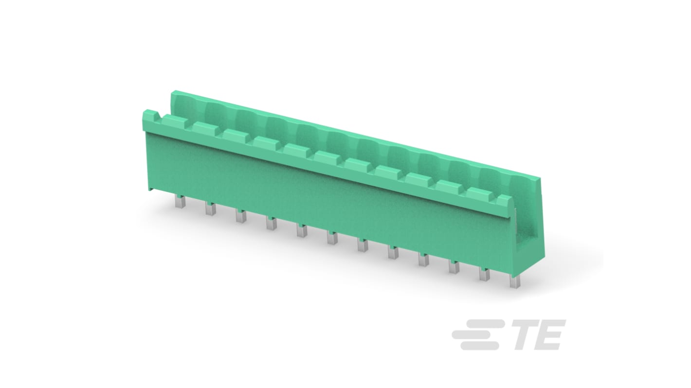 TE Connectivity, 5mm Pitch, Buchanan, 12 Way, Vertical, Pluggable Terminal Block, Header, Board Mount, Solder, Through